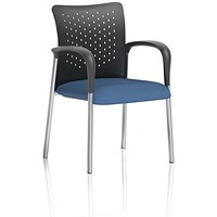 Academy Black Nylon Back Visitor Chair With Arms, Quest Limpet
