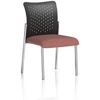 Academy Black Nylon Back Visitor Chair, Rivet Forge