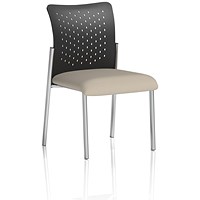 Academy Black Nylon Back Visitor Chair, Quest Salt