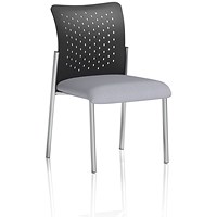 Academy Black Nylon Back Visitor Chair, Quest Shell