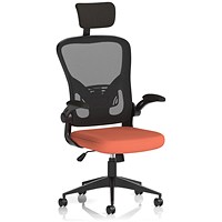 Ace Executive Mesh Back Chair With Headrest, Folding Arms, Quest Crab
