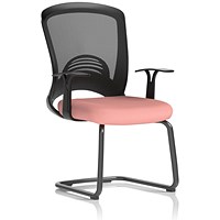 Astro Visitor Cantilever Leg Mesh Chair, Quest Shrimp