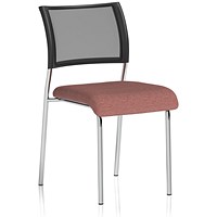 Brunswick Chrome Frame Mesh Back Chair, Rivet Forge