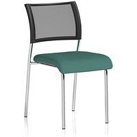 Brunswick Chrome Frame Mesh Back Chair, Quest Kelp