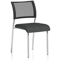 Brunswick Chrome Frame Mesh Back Chair, Quest Mussel