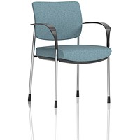 Brunswick Deluxe Chrome Frame Visitor Chair, With Arms, Rivet Quench