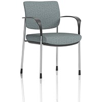 Brunswick Deluxe Chrome Frame Visitor Chair, With Arms, Rivet Tensile