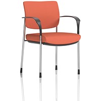 Brunswick Deluxe Chrome Frame Visitor Chair, With Arms, Quest Crab