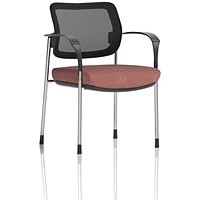 Brunswick Deluxe Chrome Frame Mesh Back Visitor Chair, With Arms, Rivet Forge