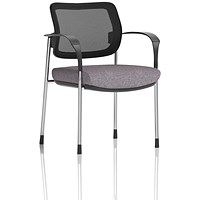 Brunswick Deluxe Chrome Frame Mesh Back Visitor Chair, With Arms, Rivet Fuse Brunswick Deluxe Chrome Frame Mesh Back Visitor Chair, With Arms, Rivet Fuse