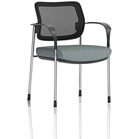 Brunswick Deluxe Chrome Frame Mesh Back Visitor Chair, With Arms, Rivet Tensile