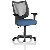 Camden Mesh Back Chair, Fixed Height Arms, Quest Limpet