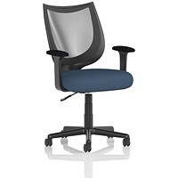 Camden Mesh Back Chair, Fixed Height Arms, Quest Whelk