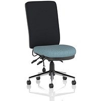 Chiro High Black Back Chair, Rivet Quench