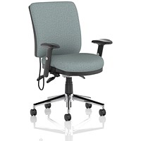 Chiro Medium Back Chair, Height Adjustable Arms, Rivet Tensile