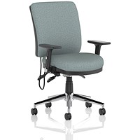 Chiro Medium Back Chair, Folding Arms, Rivet Tensile
