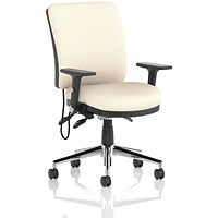 Chiro Medium Back Chair, Folding Arms, Quest Salt