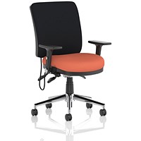 Chiro Medium Black Back Chair, Folding Arms, Quest Crab