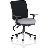 Chiro Medium Black Back Chair, Folding Arms, Quest Shell