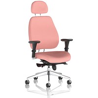 Chiro Plus High Back Chair With Headrest, Height Adjustable Arms, Quest Shrimp