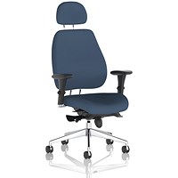 Chiro Plus High Back Chair With Headrest, Height Adjustable Arms, Quest Whelk
