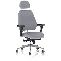 Chiro Plus High Back Chair With Headrest, Height Adjustable Arms, Quest Shell