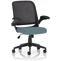 Crew Task Mesh Back Operator Chair, Folding Arms, Rivet Quench