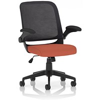 Crew Task Mesh Back Operator Chair, Folding Arms, Quest Crab