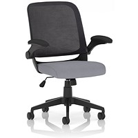 Crew Task Mesh Back Operator Chair, Folding Arms, Quest Shell