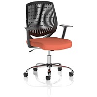 Dura Black Back Operator Chair, Fixed Height Arms, Quest Crab