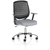 Dura Black Back Operator Chair, Fixed Height Arms, Quest Shell