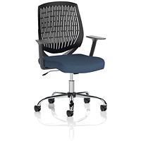 Dura Black Back Operator Chair, Fixed Height Arms, Quest Whelk