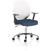 Dura White Back Operator Chair, Fixed Height Arms, Quest Whelk
