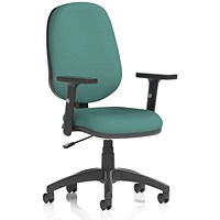 Eclipse Plus I Lever Task Operator Chair, Height Adjustable Arms, Quest Kelp