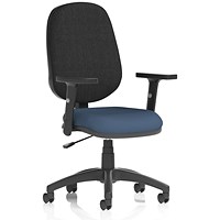 Eclipse Plus I Black Back Lever Task Operator Chair, Height Adjustable Arms, Quest Whelk