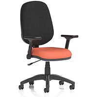 Eclipse Plus I Black Back Lever Task Operator Chair, Folding Arms, Quest Crab