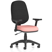 Eclipse Plus I Black Back Lever Task Operator Chair, Folding Arms, Quest Shrimp