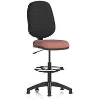 Eclipse Plus I Black Back High Rise Operator Chair, Rivet Forge