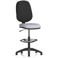 Eclipse Plus I Black Back High Rise Operator Chair, Quest Shell