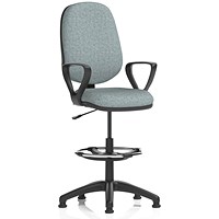 Eclipse Plus I High Rise Operator Chair, Fixed Height Arms, Rivet Tensile