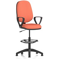Eclipse Plus I High Rise Operator Chair, Fixed Height Arms, Quest Crab