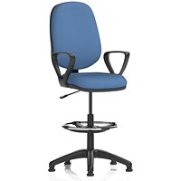 Eclipse Plus I High Rise Operator Chair, Fixed Height Arms, Quest Limpet