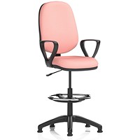 Eclipse Plus I High Rise Operator Chair, Fixed Height Arms, Quest Shrimp