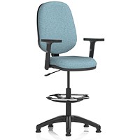 Eclipse Plus I High Rise Operator Chair, Height Adjustable Arms, Rivet Quench
