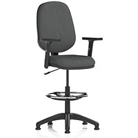 Eclipse Plus I High Rise Operator Chair, Height Adjustable Arms, Quest Mussel