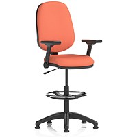 Eclipse Plus I High Rise Operator Chair, Folding Arms, Quest Crab