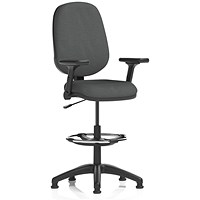 Eclipse Plus I High Rise Operator Chair, Folding Arms, Quest Mussel