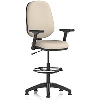 Eclipse Plus I High Rise Operator Chair, Folding Arms, Quest Salt