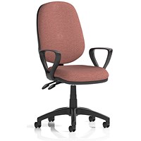 Eclipse Plus II Lever Task Operator Chair, Fixed Height Arms, Rivet Forge