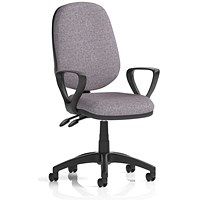 Eclipse Plus II Lever Task Operator Chair, Fixed Height Arms, Rivet Fuse
